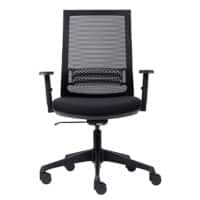 Siège de bureau euroseats Mécanisme synchrone Tissu, Filet Accoudoirs 3D Ignifuge Noir 100 kg Canillo Mesh