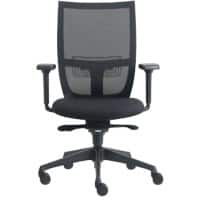 Siège de bureau Curve euroseats Mécanisme synchrone Tissu, Filet Accoudoirs 3D Hauteur réglable Noir 100 kg