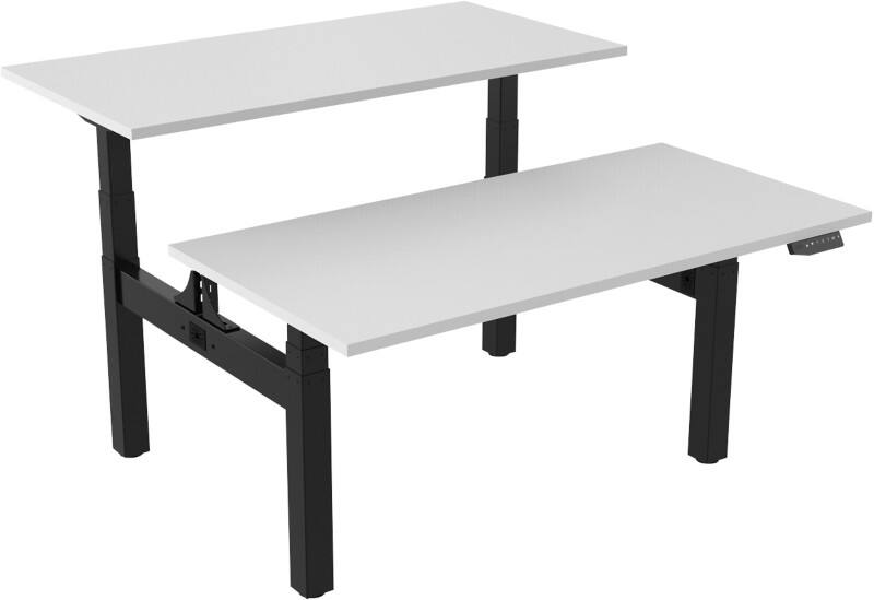 euroseats Dual Bench Zit-sta-bureau Rechthoekig H-Frame 1.800 (B) x 800 (D) x 1.305 (H) mm Metaal