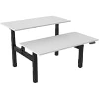 euroseats Zit-sta-bureau Bench Wit 1.600 x 800 x 600 - 1.230 mm zwart tabletop wit 160 x 80