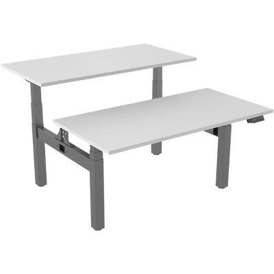 euroseats Zit-sta-bureau Bench Wit 1.800 x 800 x 600 - 1.230 mm grijs tabletop wit 180 x 80