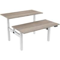 euroseats Zit-sta-bureau Bench Eiken 1.800 x 800 x 600 - 1.230 mm wit tabletop robson 180 x 80