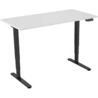 euroseats Zit-sta bureau 2-motor Wit 1.800 x 800 x 620 - 1.250 mm zwart tabletop wit 180 x 80