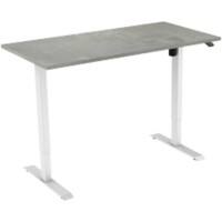 euroseats Zit-sta bureau 1-motor Grijs 1.600 x 800 x 730 - 1.210 mm wit (1 motor) tabletop oxyd 160 x 80