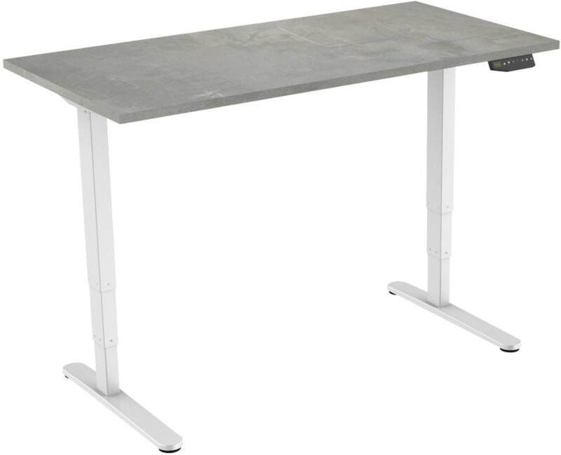 euroseats Zit-sta-bureau Rechthoekig Oxyd Beton T-Voet 1.600 (B) x 800 (D) x 1.275 (H) mm Metaal
