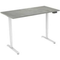 euroseats Zit-sta bureau 2-motor Grijs 1.600 x 800 x 620 - 1.250 mm wit tabletop oxyd 160 x 80