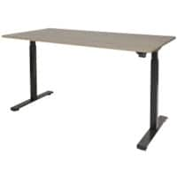 Schaffenburg Bureau Dextro Basic Robson eiken, zwart 1600 x 800 mm