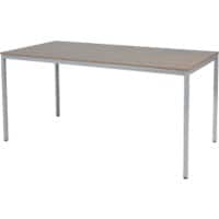 Table Schaffenburg Domino Basic Imitation chêne, aluminium