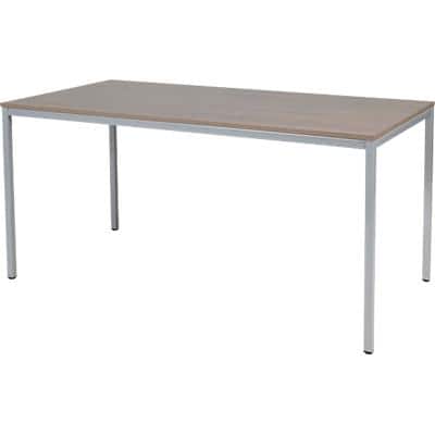 Table Schaffenburg Domino Basic Imitation chêne, aluminium