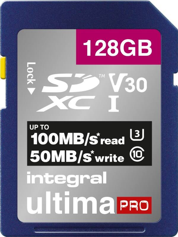 Intergral SDXC Geheugenkaart UltimaPRO V30 128 GB