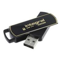 Integral Secure 360 USB-stick 32 GB USB 3.0 Zwart, goud