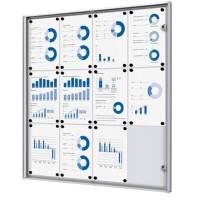 Vitrine d'affichage verrouillable SHOWDOWN Economy Montage mural Argenté