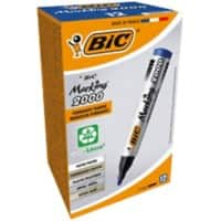 BIC Marking 2000 Permanent marker Recycled 51% Medium Ronde punt 2 mm Blauw  12 Stuks