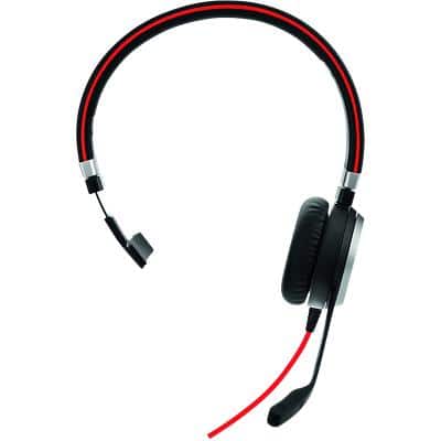 Casque pour téléphone Jabra Evolve 40 MS Filaire Sur tête Avec réduction du bruit USB-A Prise jack 3,5 mm Avec microphone Noir