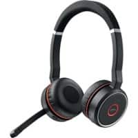 Casque pour téléphone sans fil stéréo Jabra Evolve 75 MS Serre-tête Avec suppression du bruit Bluetooth 4.2 Avec microphone Noir
