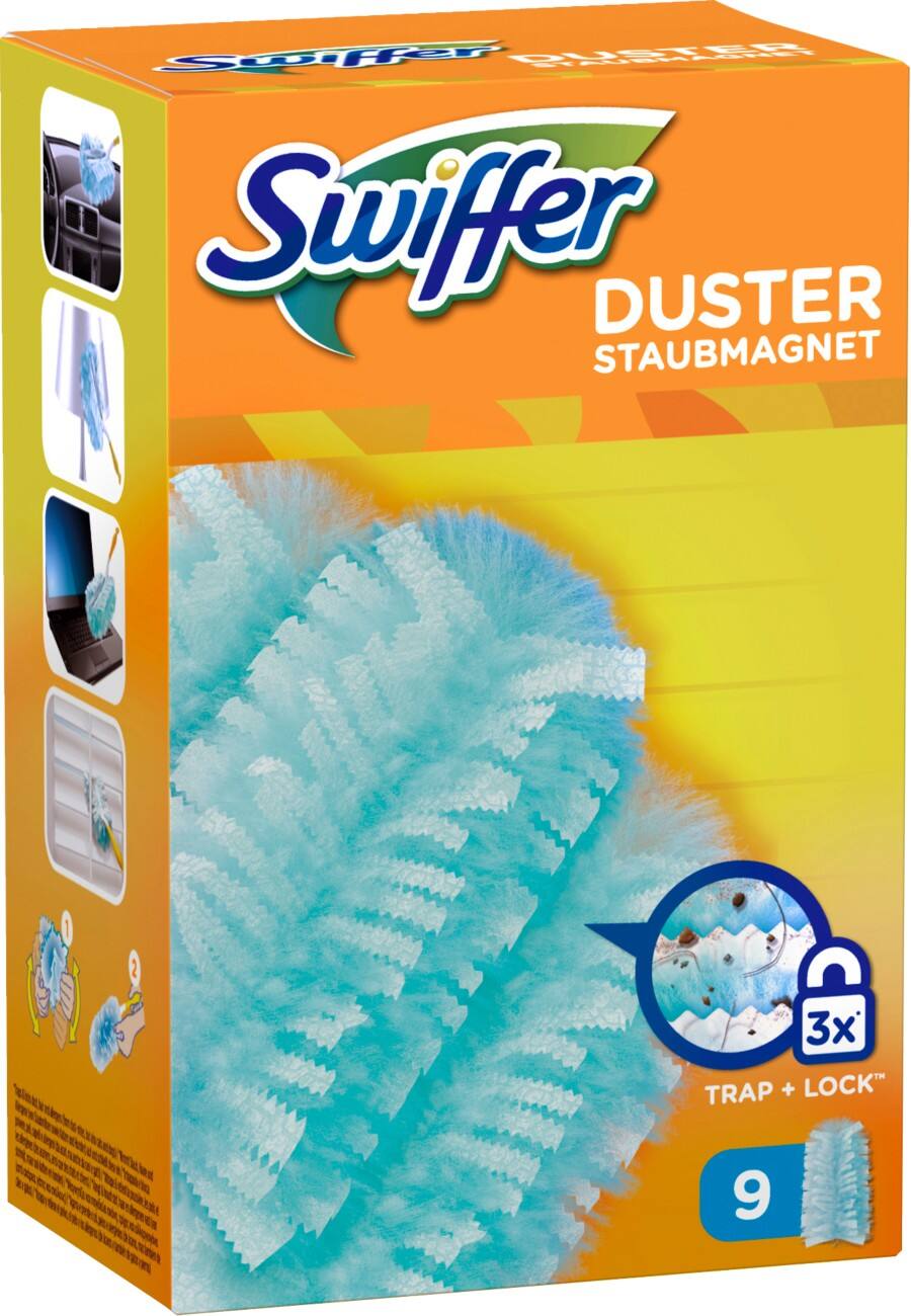 Recharge Swiffer Plumeau magnétique Plumeau Bleu 9 Unités