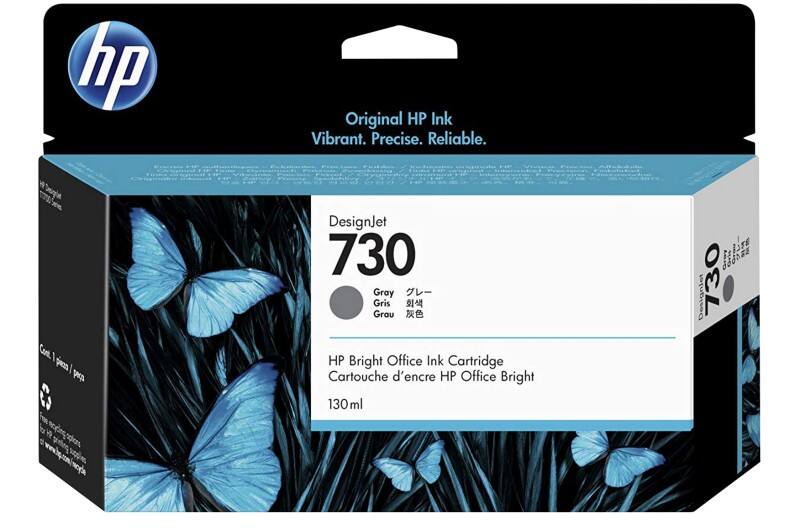 HP 730 Origineel Inktcartridge P2V66A Grijs