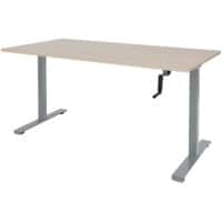 Schaffenburg bureau Dextro Plus 180x80 slinger Lindberg-eiken, aluminium