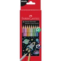 Faber-Castell Kleurpotloden metallic Hexagonaal 10 Stuks