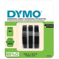 Ruban d'étiquettes DYMO S0847730 3D Blanc sur noir 9 mm x 3 m 3 unités