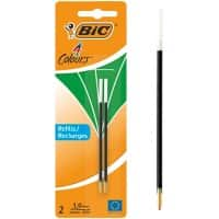 BIC 4 Colours Balpen navulling 0,4 mm 2 Stuks Groen