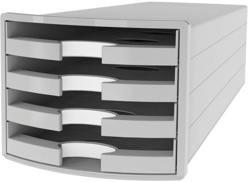 HAN Ladeset PS (Polystyreen) Lichtgrijs 4 Lades 28 x 36,7 x 23,5 cm