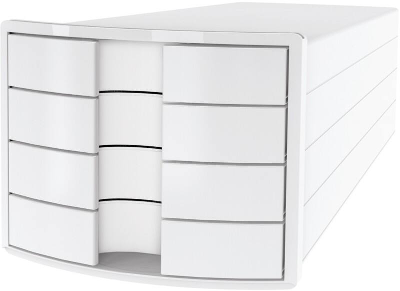 HAN Impuls Ladekastje PS (Polystyreen) Wit 4 Lades 28 x 36,7 x 23,5 cm