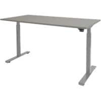 Bureau assis-debout Schaffenburg Dextro Basic Gris, Argenté 180 x 80 x 75 - 125 cm