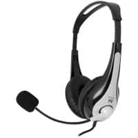 Ewent EW3562 Stereo Headset met kabel zwart, zilver