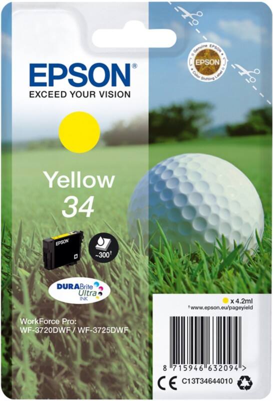 Epson 34 Origineel Inktcartridge C13T34644010 Geel