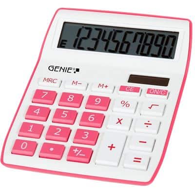 Calculatrice de bureau GENIE 840 P 10 chiffres Rose 30 x 106 mm