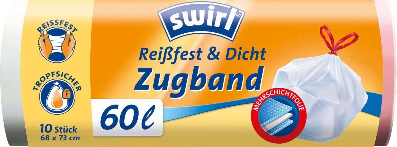 Swirl Vuilniszakken 60 l Wit 68 x 73 cm 10 Stuks