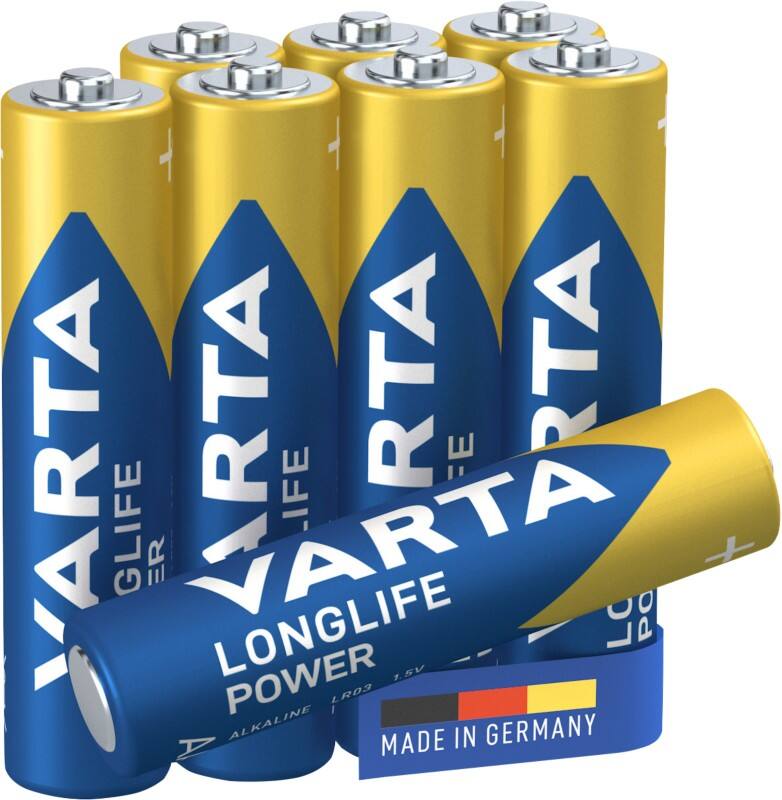 VARTA Batterij Longlife Power AAA 1250 mAh Alkaline 1.5 V 8 Stuks