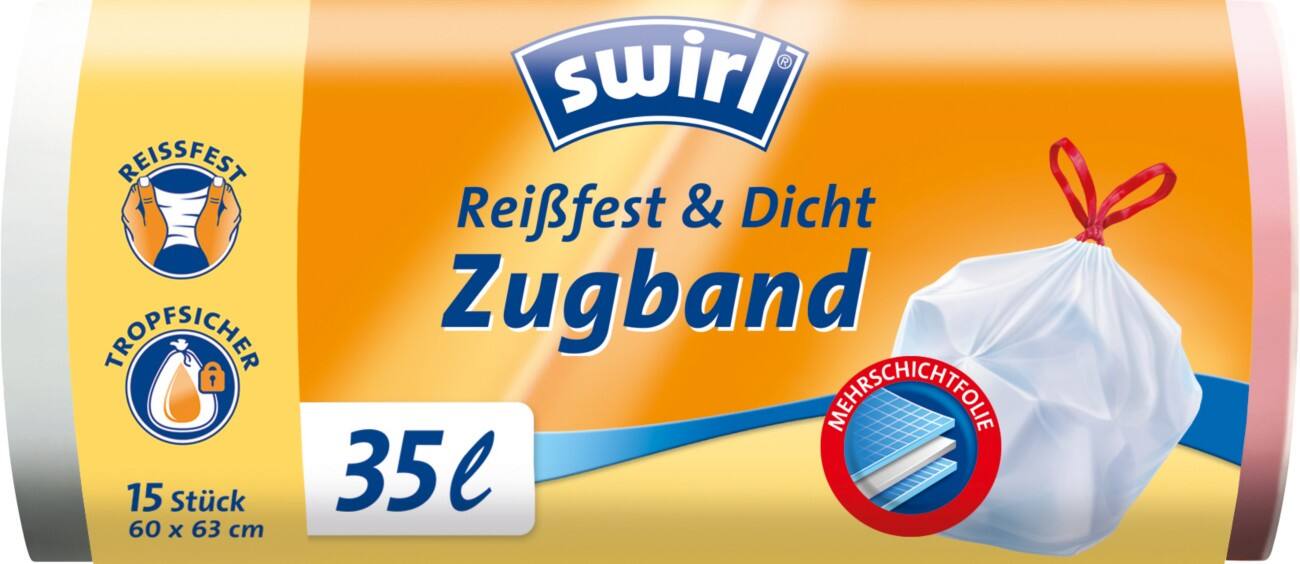 Swirl Vuilniszakken 35 L Wit 65 x 60 x 63 cm 15 Stuks