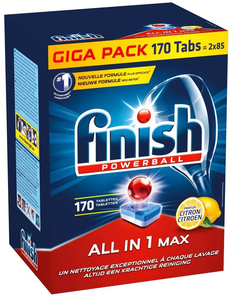 Finish Vaatwastabletten All-in-one max Citroen 170 Stuks à 19 g