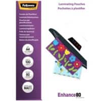 Fellowes Enhance Lamineerhoes A4 Mat 80 micron (2 x 80) Transparant 100 Stuks