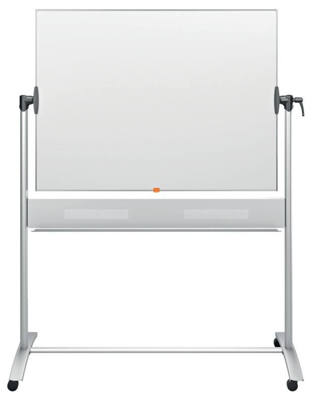 Tableau blanc mobile Nobo Magnétique Acier Laqué Double face 120 (L) x 90 (H) cm