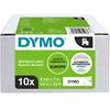 Dymo D1 S0720680 / 41913 Authentiek Labeltape Zelfklevend Zwart op wit 9 mm x 7m 10 Rollen