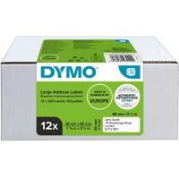 Étiquettes d’expédition Dymo LW 2093093 / 99012 d’origine, larges, autocollantes Blanc 36 x 89 mm 260 Étiquettes Paquet de 12