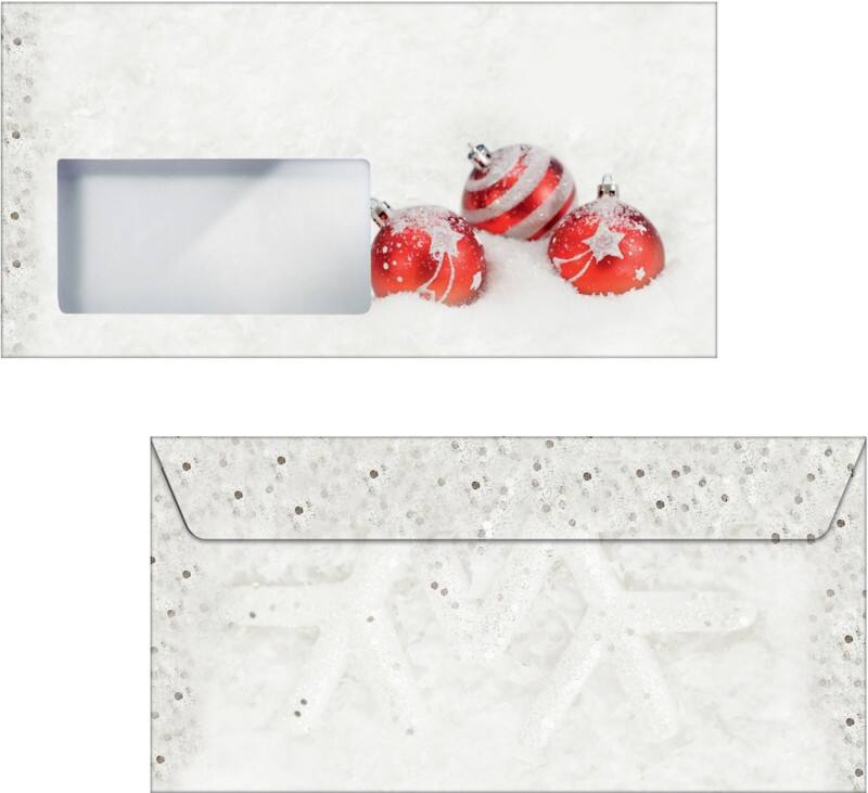 Enveloppes de Noël Sigel Winter Flair 90 g/m² DL Blanc, rouge 50 Unités