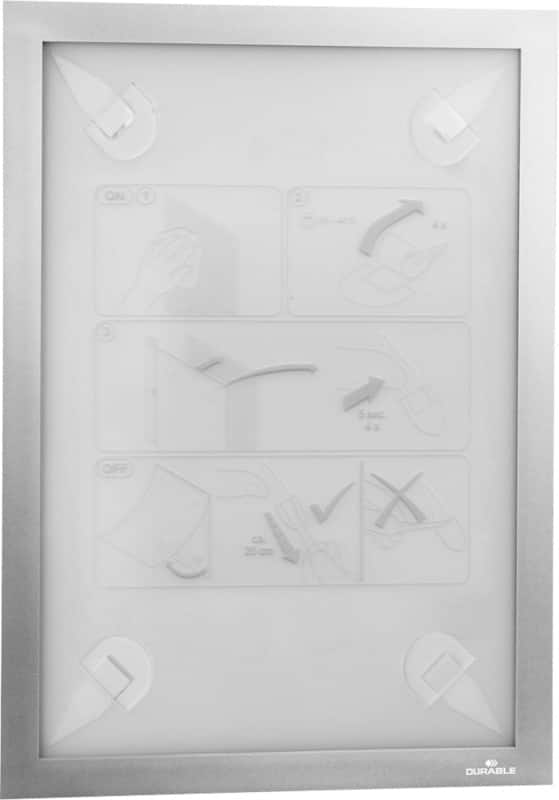 DURABLE DURAFRAME Wallpaper A4 Displayframe Zelfklevend Zilver Klevend PVC 484323 25 (B) x 0,2 (D) x 37,2 (H) cm