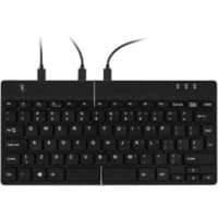 R-Go Tools ergonomisch toetsenbord bedraad Split AZERTY BE USB zwart