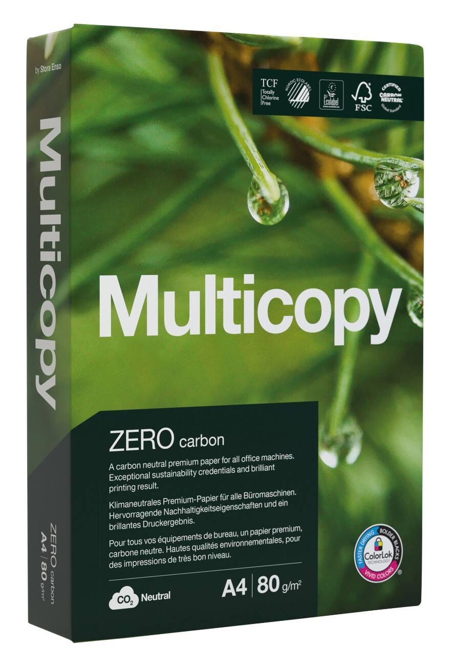 Papier MultiCopy Zero A4 80 g/m² Blanc 500 feuilles
