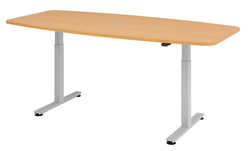 Table de conférence Hammerbacher XMST22/6/6/CE Décor hêtre 1 050 x 2 200 x 830 mm