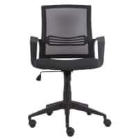 Siège de bureau Espoo Realspace Mécanisme d’inclinaison Filet, Tissu Fixe Hauteur du siège ajustable Noir 110 kg