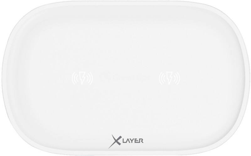 Station de charge sans fil Qi XLayer Family 215759 Double Blanc