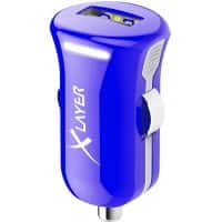 Chargeur USB de voiture XLayer 214106 Bleu