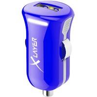 Chargeur USB de voiture XLayer 214106 Bleu