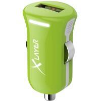 Chargeur USB de voiture XLayer 214104 Vert