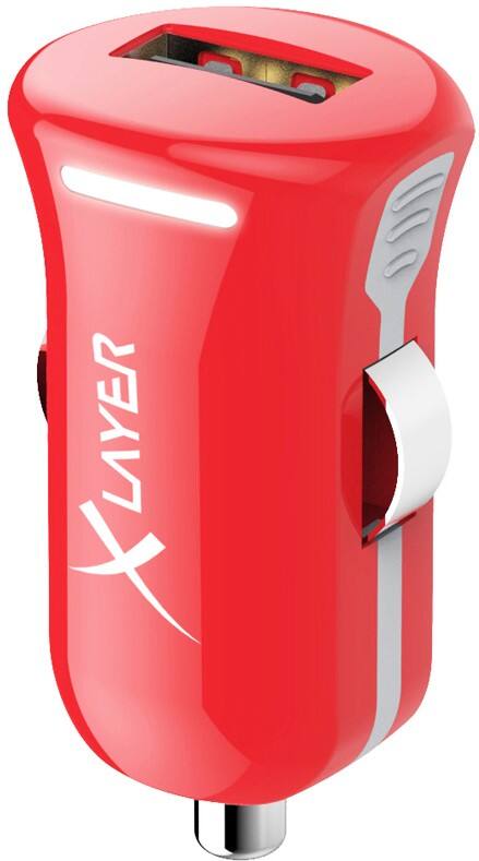 Chargeur USB de voiture XLayer 214103 Rouge